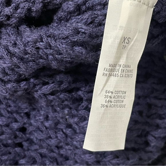 Aerie Tank Top Navy Blue Crochet Knit Cotton Blend Women's Sz XS NWT - Picture 6 of 7